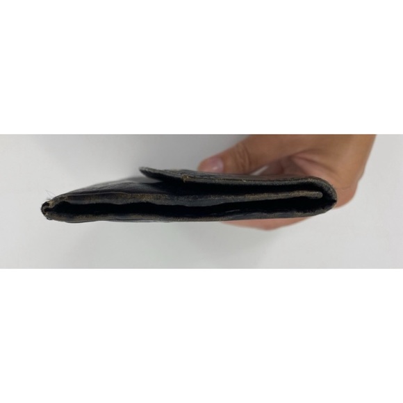 Yves Saint Laurent Vintage Black Crinkle Leather Wallet - Picture 8 of 11